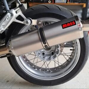 Slightly Used MASS Oval Satin Inox Exhaust for BMW R1200R (2006–2014 K27)