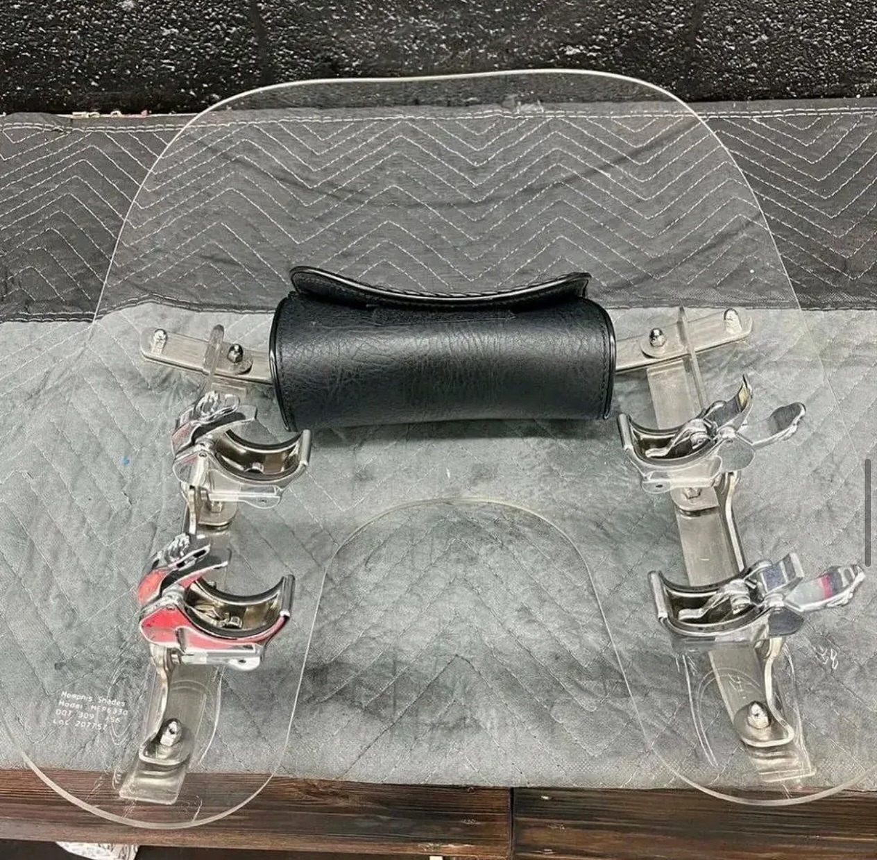 39mm Quick Detach Clear Windshield – Fits Harley Narrow Glide Front Ends