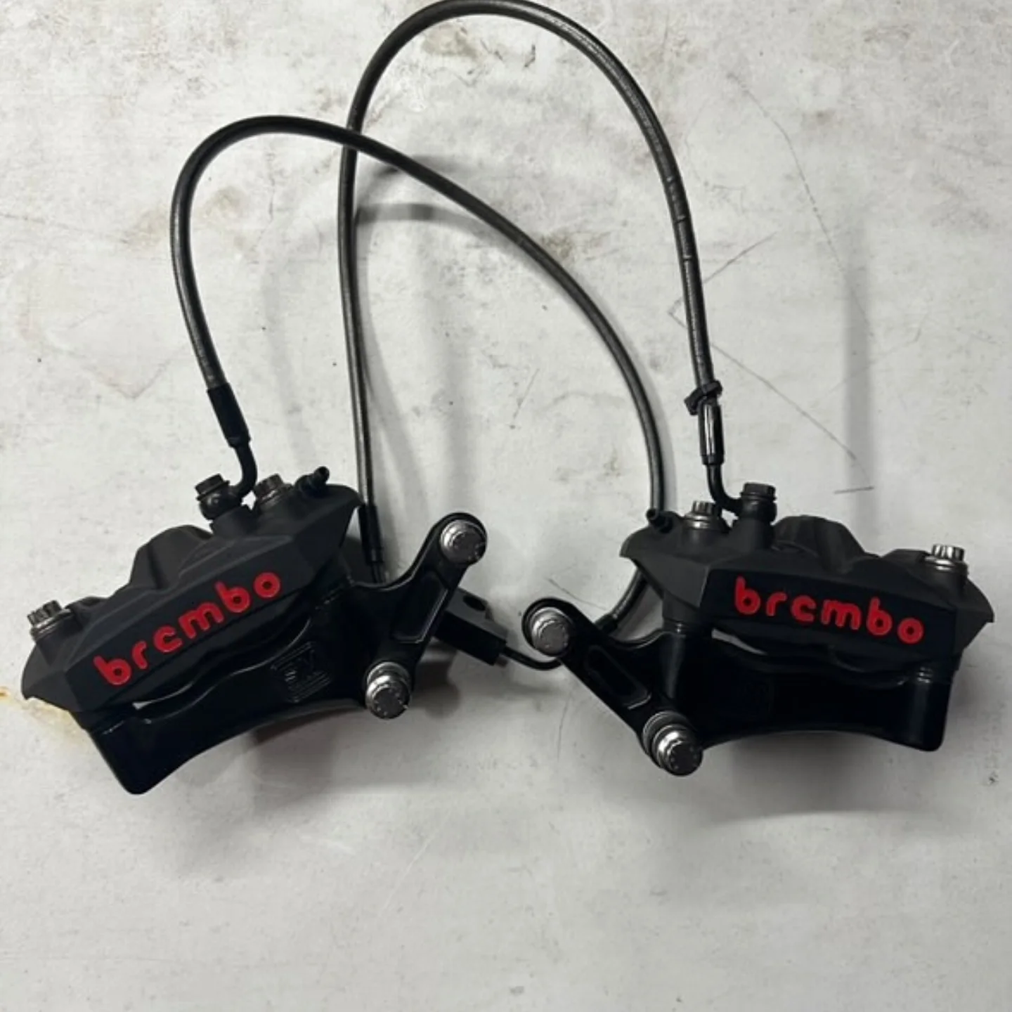 Brembo Dual Radial Mount Caliper Setup with Speed Merchant 13” Adapters – Dyna Low Rider - Image 2