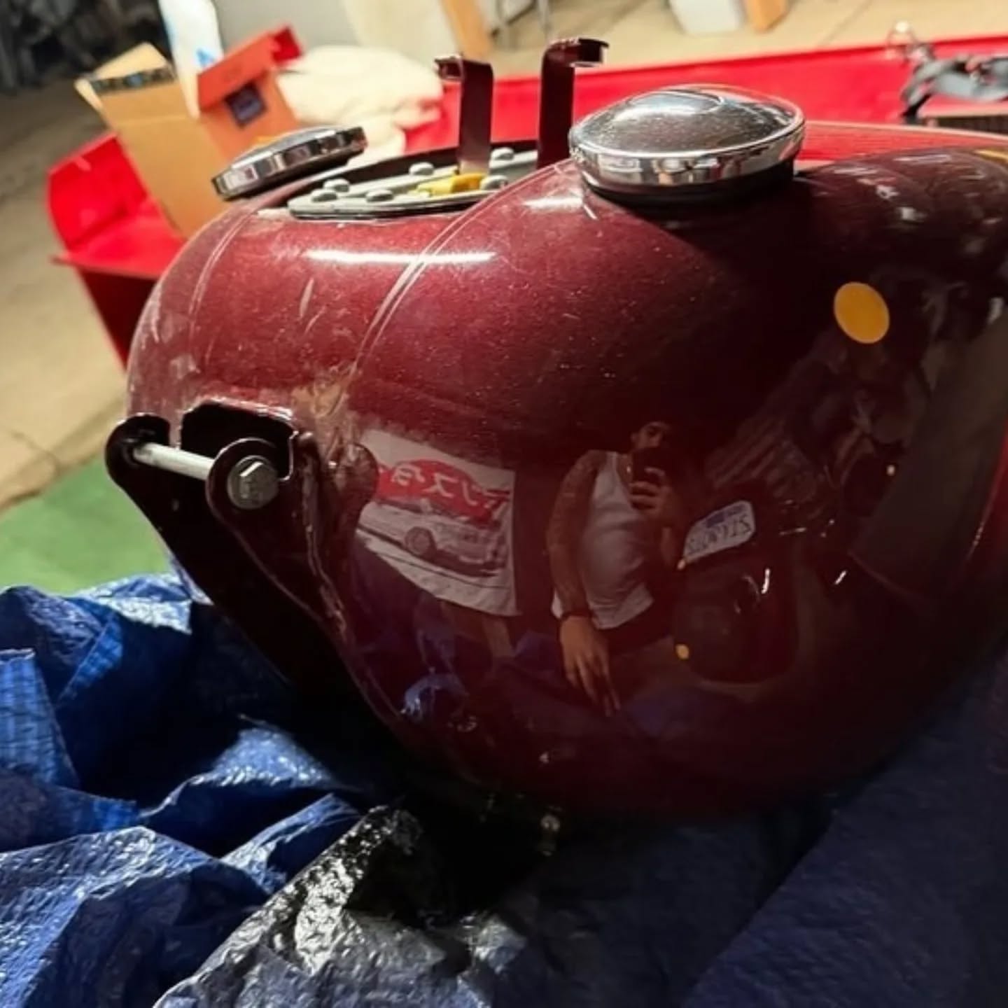 Harley Dyna Complete Red Tin Set (2006–2017) – Tank, Fenders, Covers & Sissy Bar - Image 7