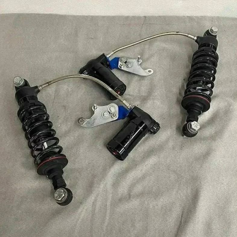 Progressive Suspension 990-2001 12” Bagger Rear Shocks with Remote Reservoirs & Mount Brackets - Image 2